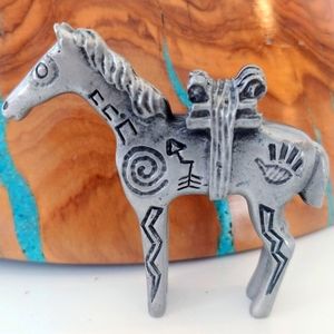Vintage Native American Metal Horse